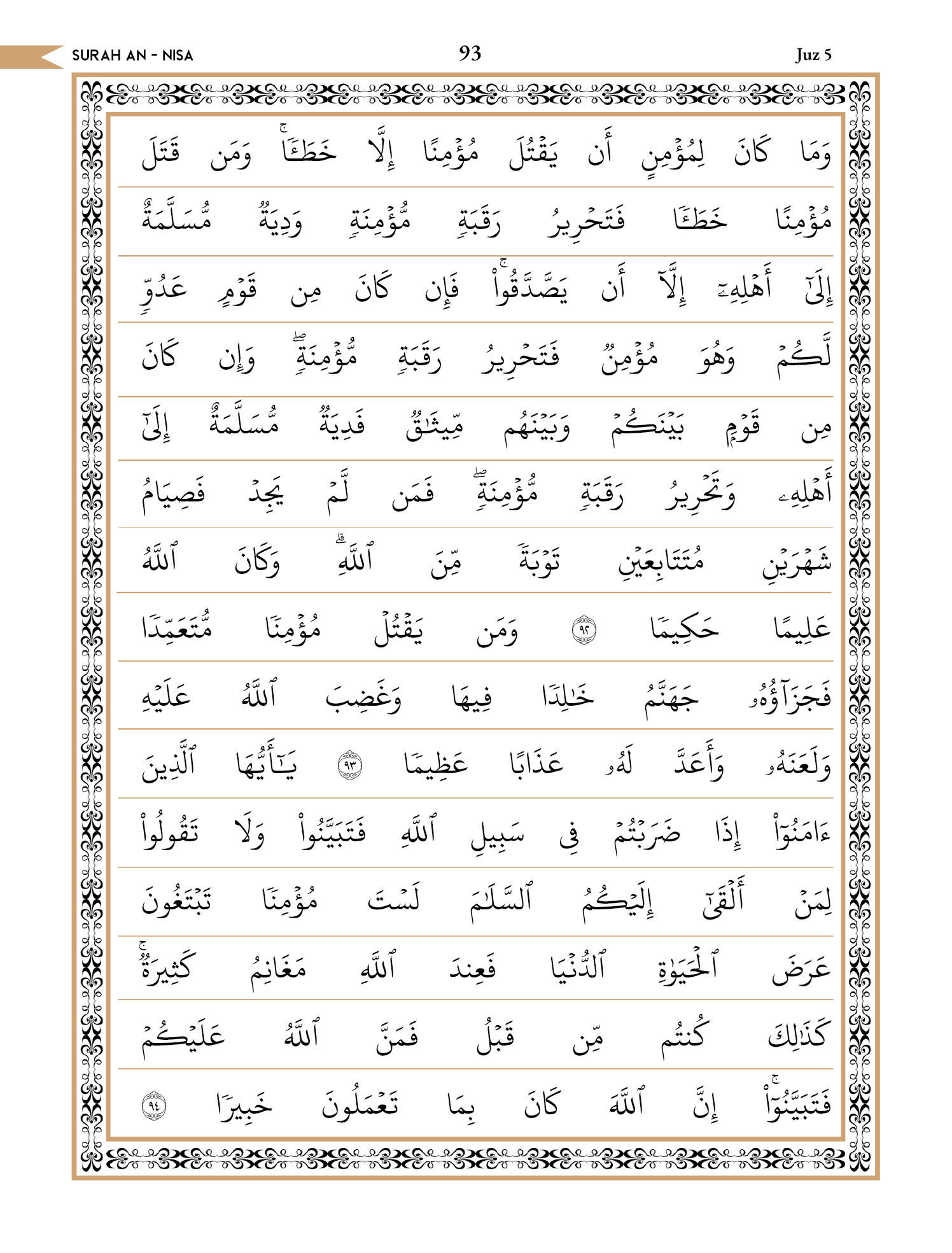 Quran Page 93